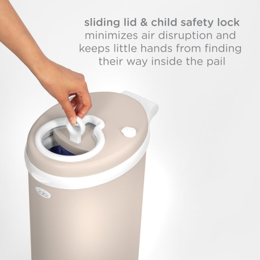 Ubbi Steel Odor Locking Diaper Pail - Taupe