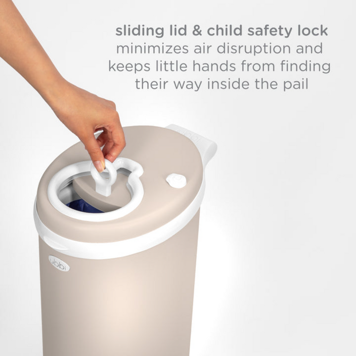 Ubbi Steel Odor Locking Diaper Pail - Taupe