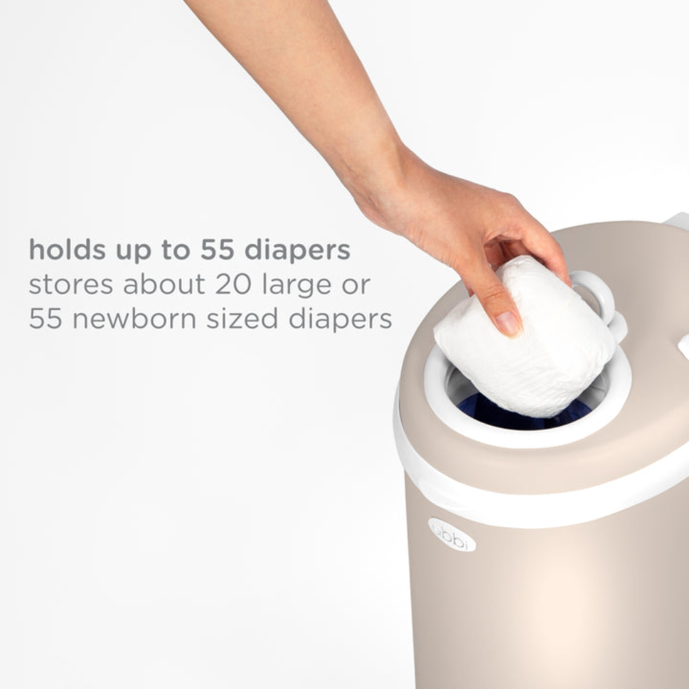 Ubbi Steel Odor Locking Diaper Pail - Taupe