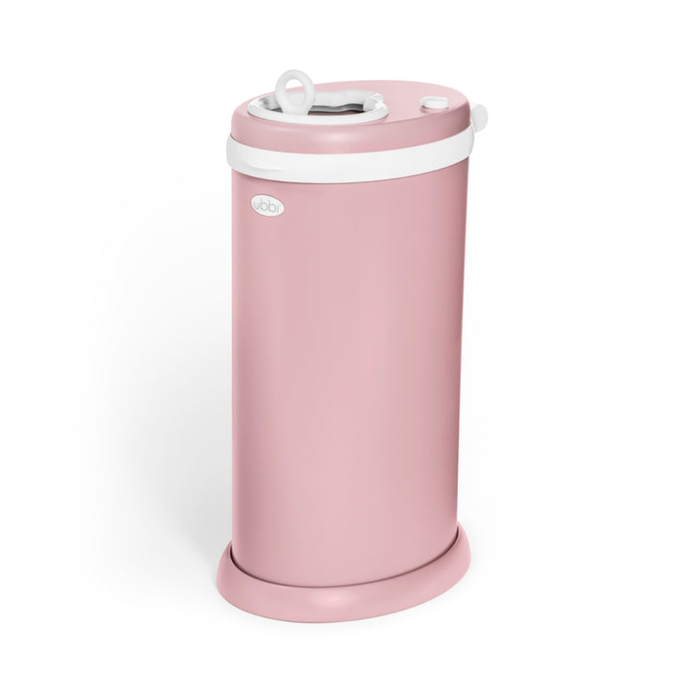 Ubbi Steel Odor Locking Diaper Pail - Matte Pink