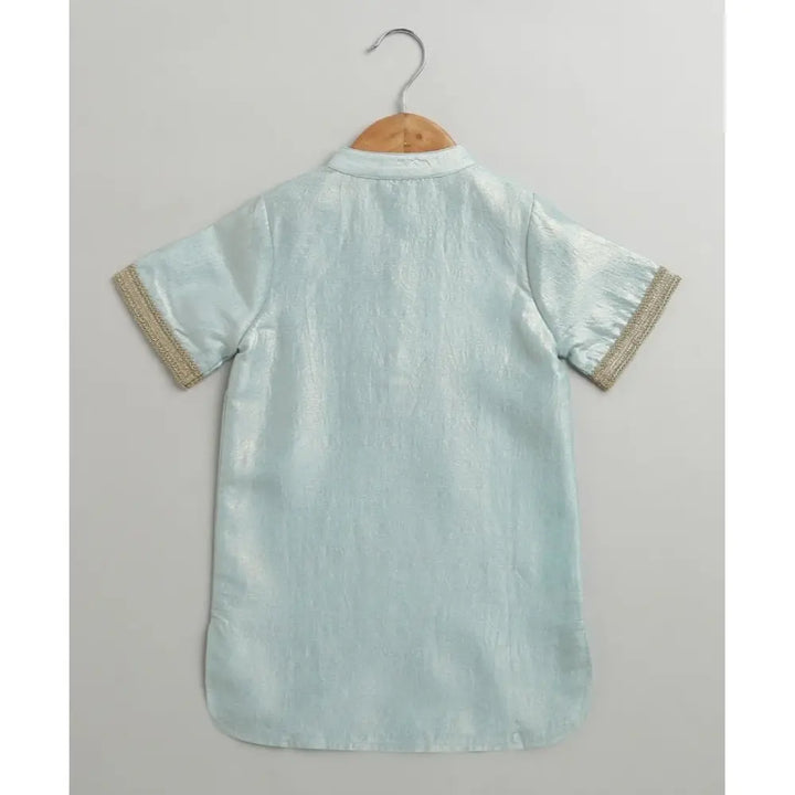 Sweetlime By AS The Crystal Breeze Pleated Set - Sky Blue &amp; White