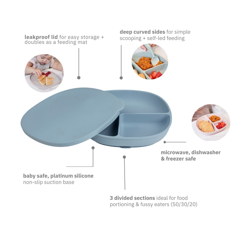 B.box Silicone Plate + Lid with Suction Base