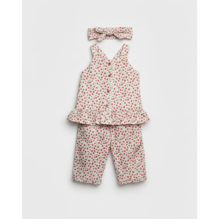 Pattuti- Floral Printed Set + Hairband