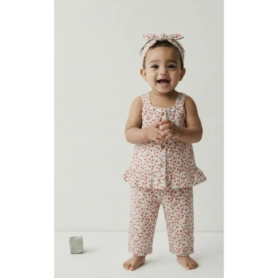 Pattuti- Floral Printed Set + Hairband