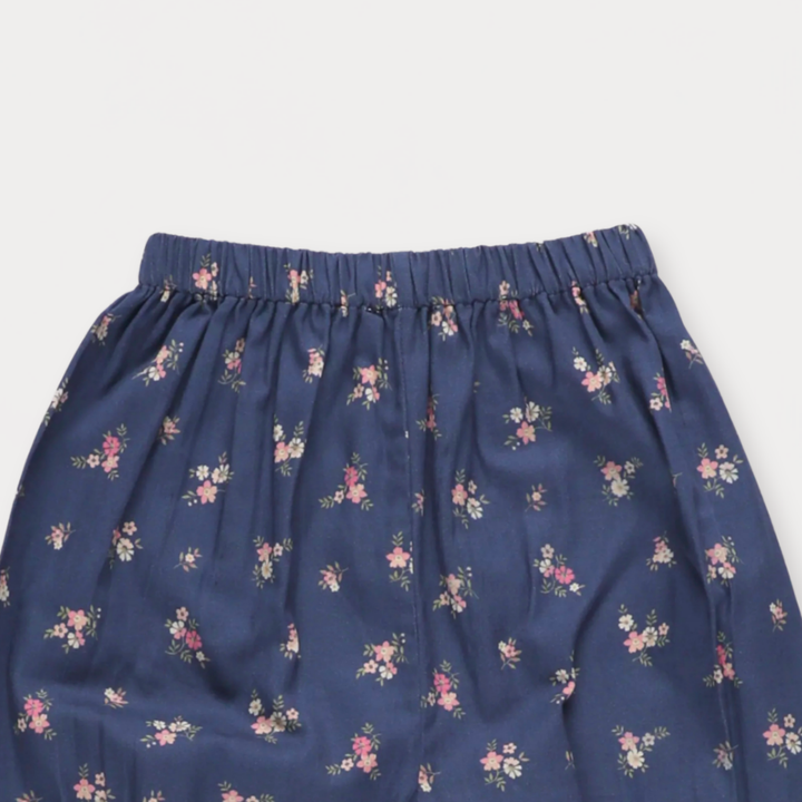 Early Sunday Poppy Baby Bloomer Trousers For Girls - Ditsy Bouquet Navy