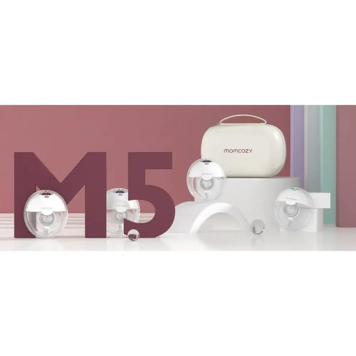 Momcozy - Wearable Double Breast Pump M5 Set - Maroon