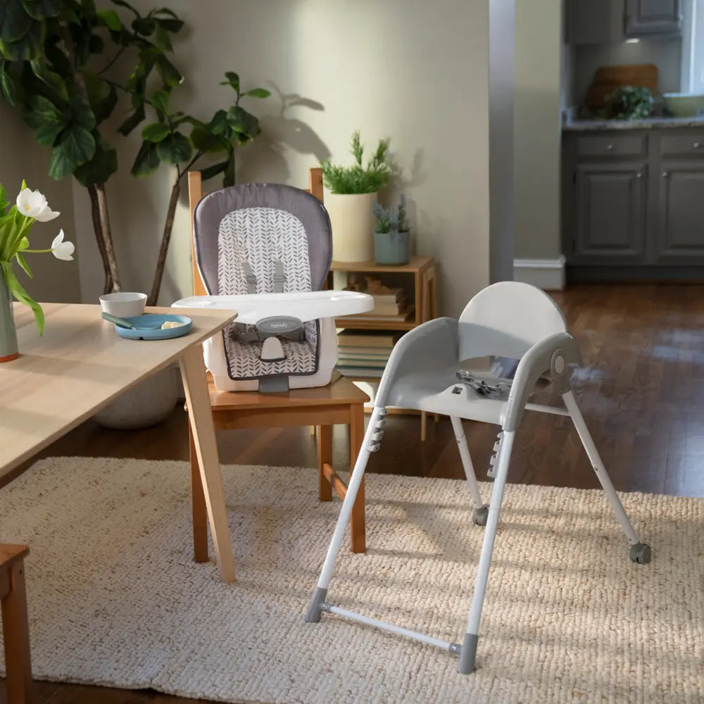 Ingenuity Trio Foldaway 6-in-1 High Chair with Booster Seat, Toddler Chair &amp; Foldable Space-Saving Design - Quill