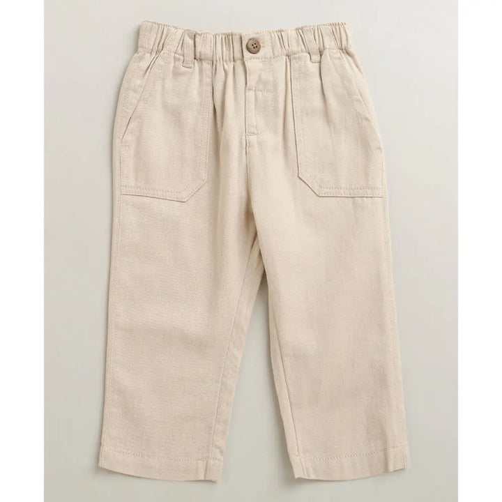 Sweetlime By As The Little Explorer Mint &amp; Khaki Cotton Co-ord Set - Mint &amp; Beige