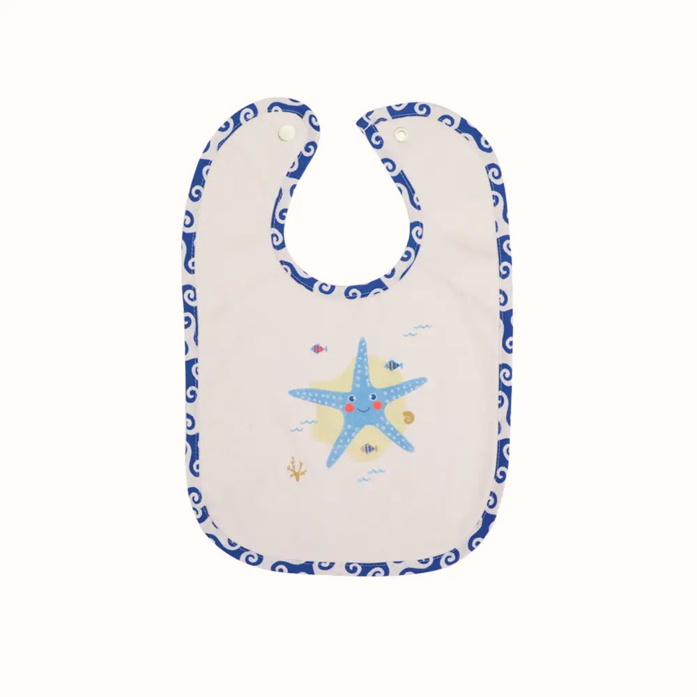 Abracadabra Cotton Jersey Toddler Bib Set (Pack of 2) - Hello Sea - 6-36 Months