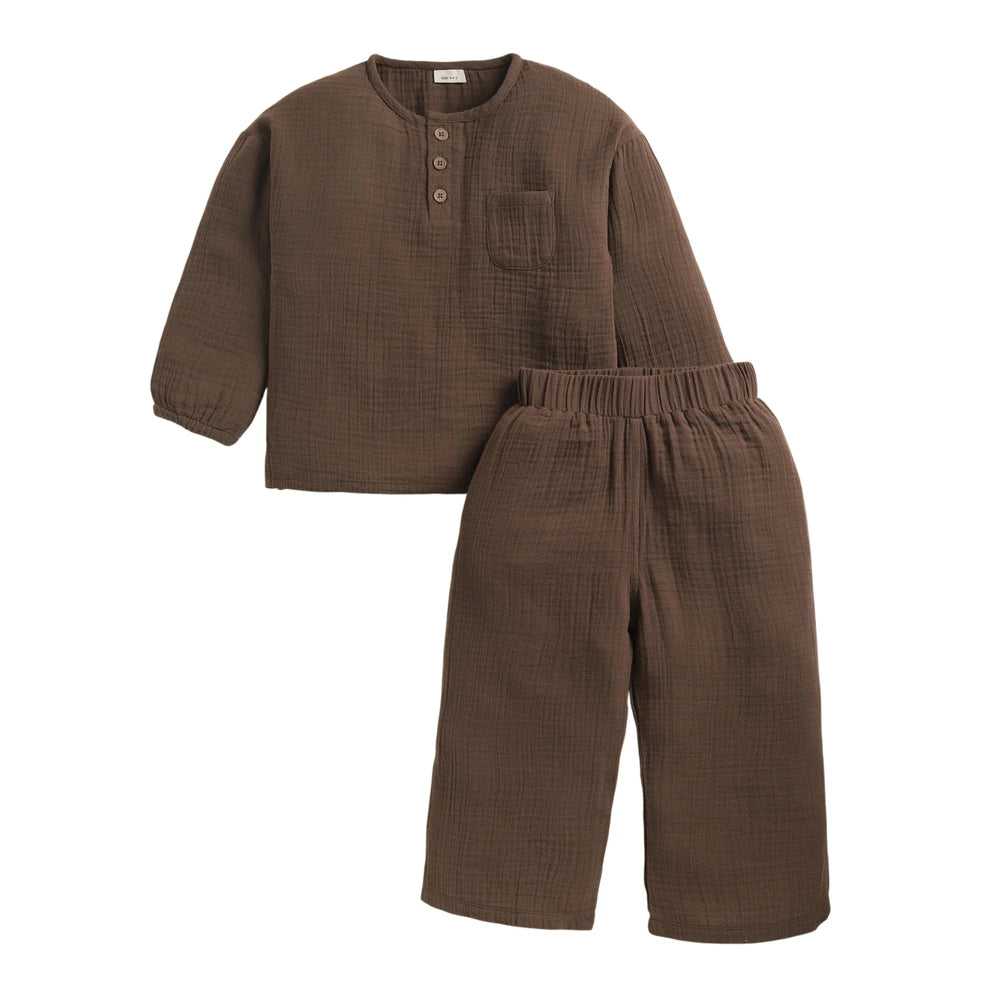 Cot &amp; Candy Baby Organic Boys Cordset - Cocoa Whisper