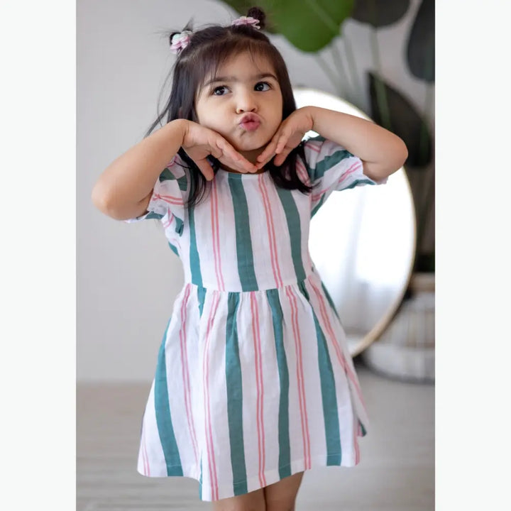 Mellow Muffin Fiora Dress - Matcha Sakura
