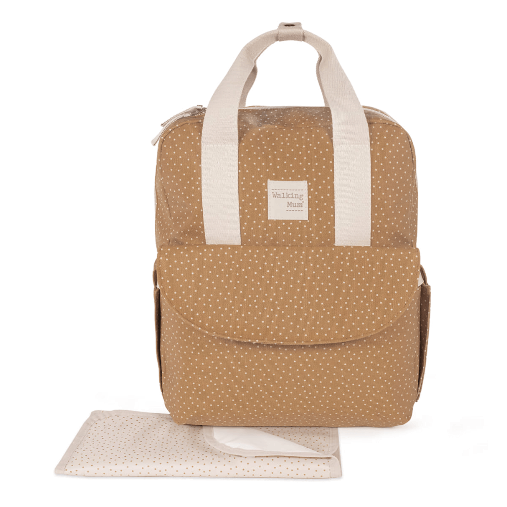 Walking Mum Rucksack Polka Dot Poppy - Cinnamon