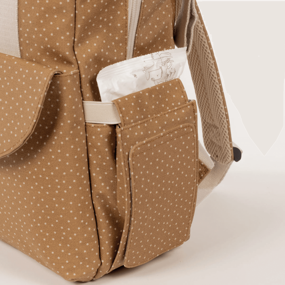 Walking Mum Rucksack Polka Dot Poppy - Cinnamon