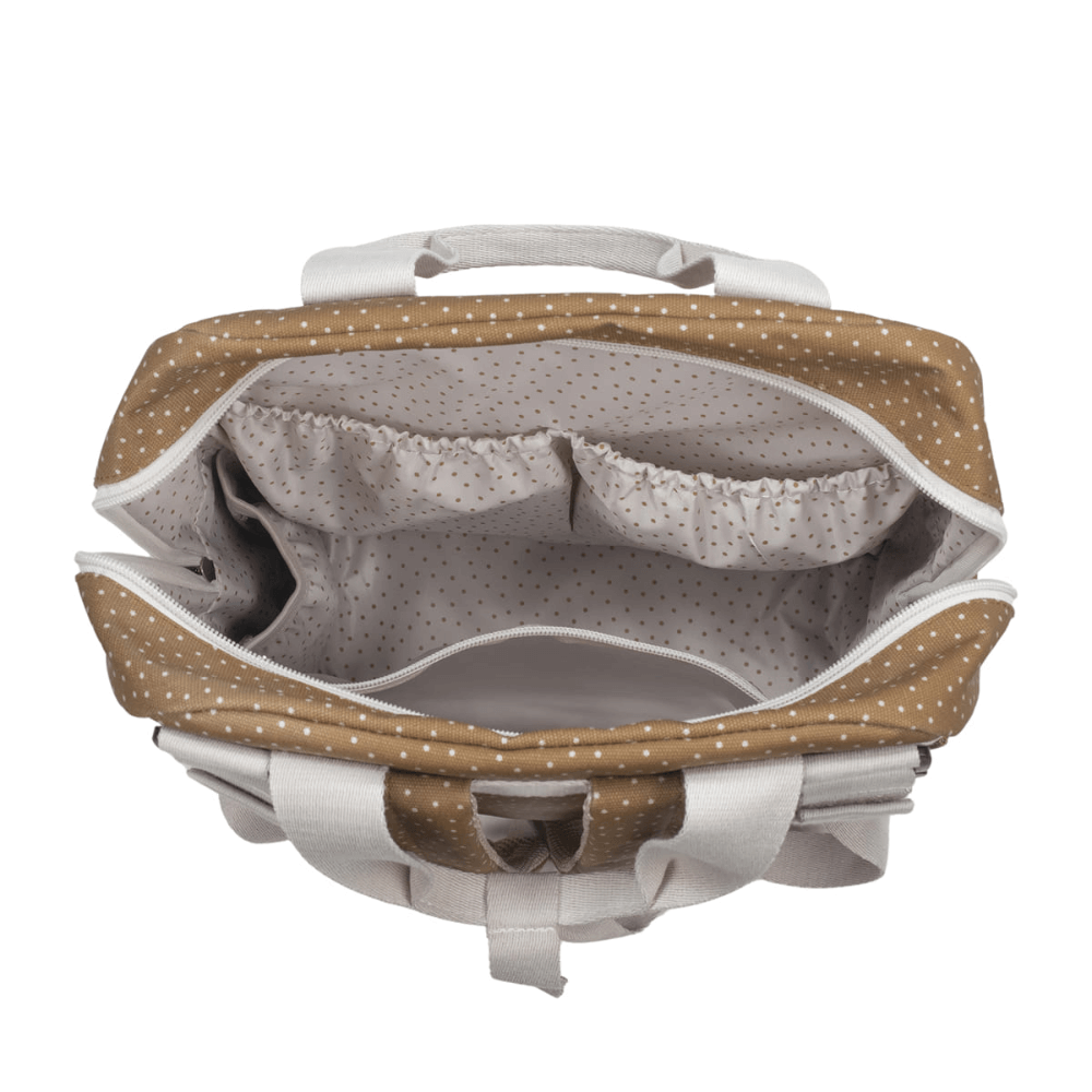 Walking Mum Rucksack Polka Dot Poppy - Cinnamon