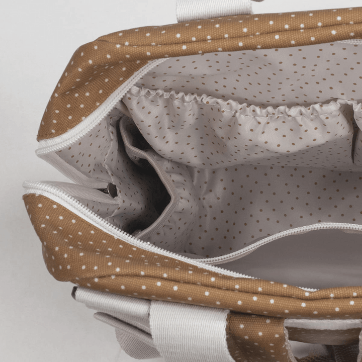 Walking Mum Rucksack Polka Dot Poppy - Cinnamon