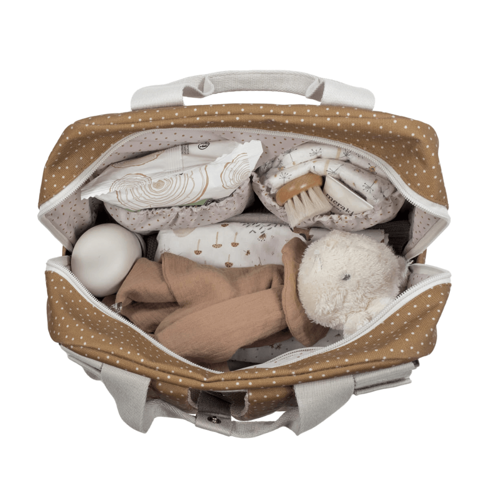 Walking Mum Rucksack Polka Dot Poppy - Cinnamon