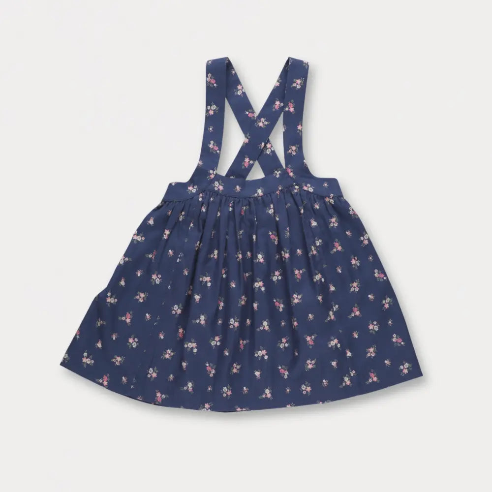 Early Sunday Annie Skirt For Girls - Ditsy Bouquet Navy