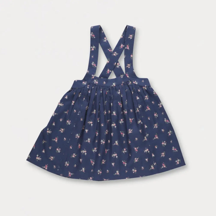 Early Sunday Annie Skirt For Girls - Ditsy Bouquet Navy