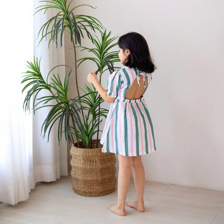 Mellow Muffin Fiora Dress - Matcha Sakura