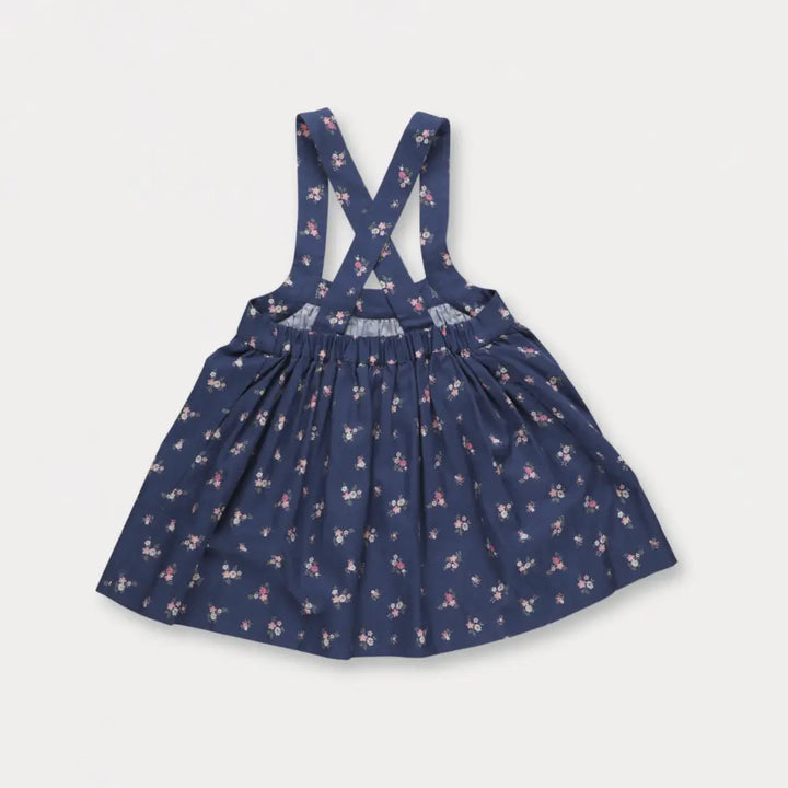 Early Sunday Annie Skirt For Girls - Ditsy Bouquet Navy