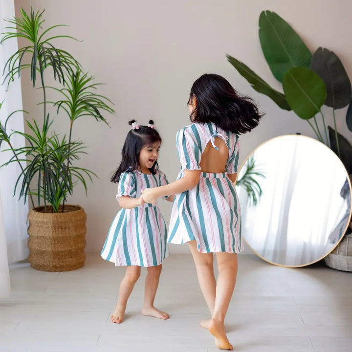 Mellow Muffin Fiora Dress - Matcha Sakura