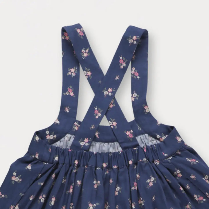 Early Sunday Annie Skirt For Girls - Ditsy Bouquet Navy