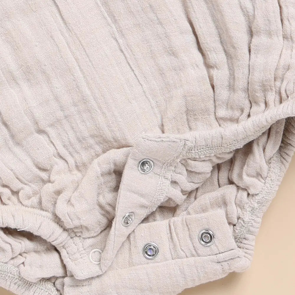 Cot &amp; Candy Baby Organic Muslin Bubble Romper Pack Of 2-Oatmeal + Moss Green