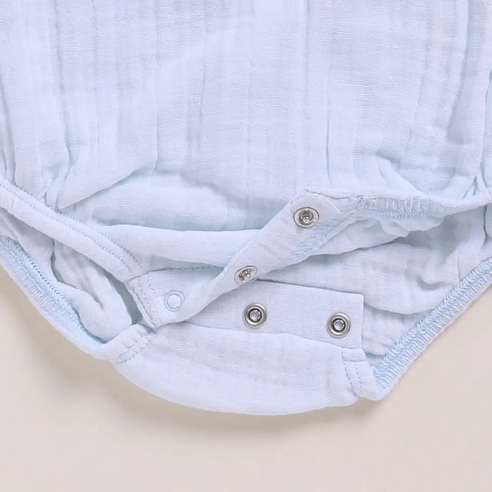 Cot &amp; Candy Baby Organic Muslin Bubble Romper Pack Of 2-Icemelt + Navy