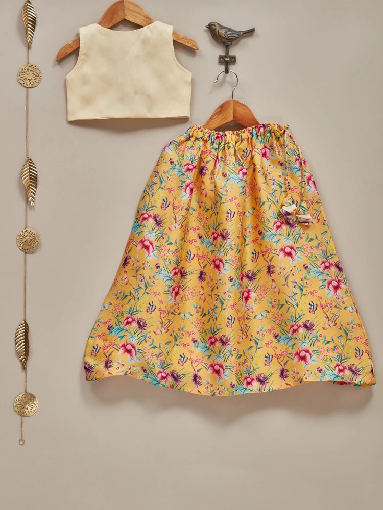 Liz Jacob Girls | Pure Mulberry-Silk Ethnicwear | Haldi