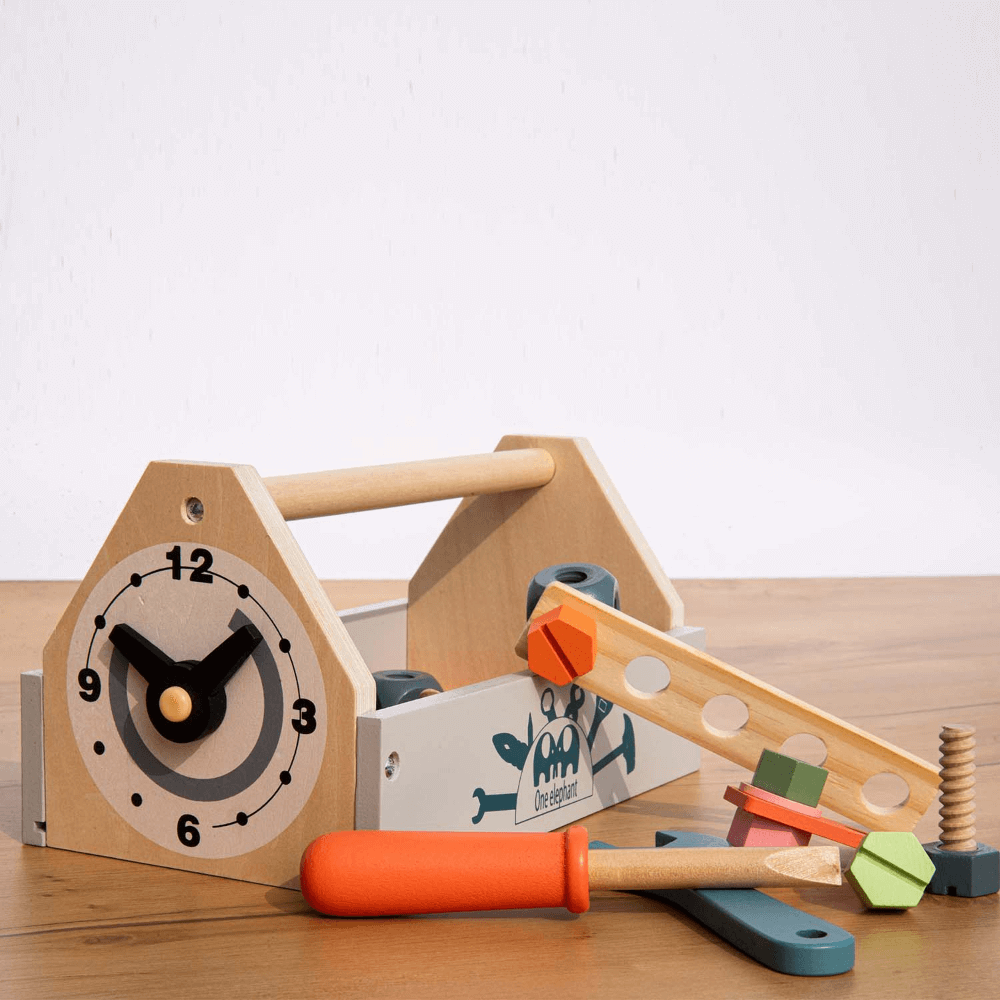 Playbox Pretend Play Toy Wooden Tool Kit - 31 pcs