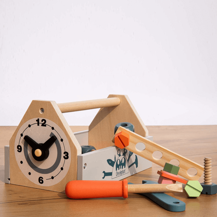 Playbox Pretend Play Toy Wooden Tool Kit - 31 pcs