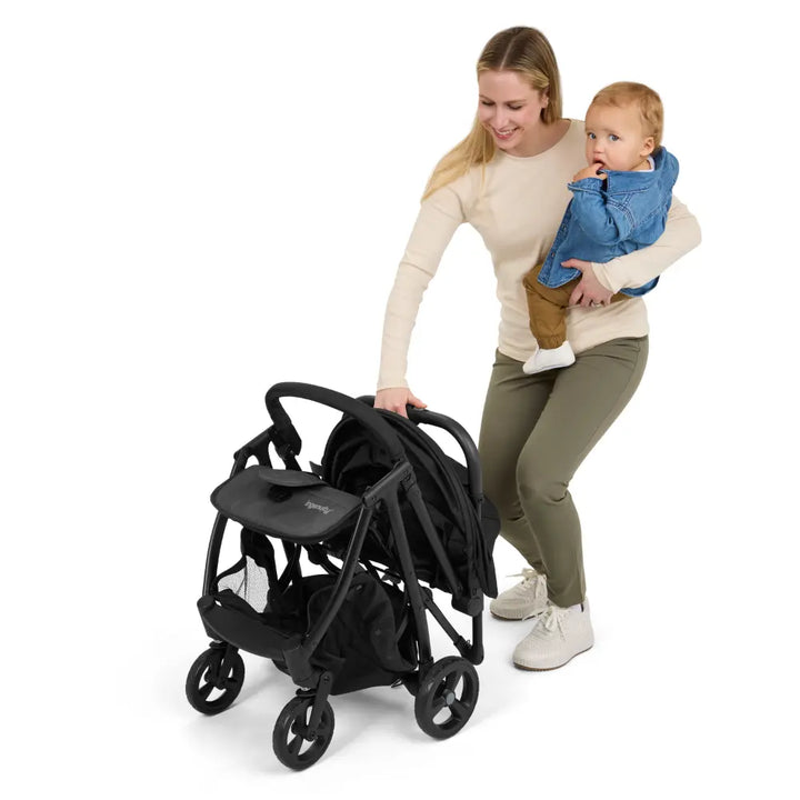Ingenuity 3Dquickclose CS+ Compact Fold Lightweight Baby Stroller with Multi-Position Recline, Extra-Large Canopy, Removable Bumper Bar &amp; 5-Point Safety Harness, 6 months - 48 months