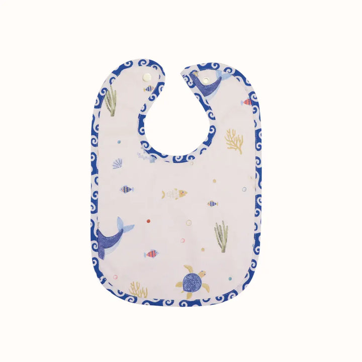 Abracadabra Cotton Jersey Toddler Bib Set (Pack of 2) - Hello Sea - 6-36 Months