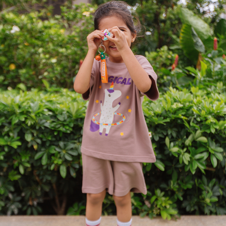 Dulaar Tee &amp; Shorts Co-ord Set - Uma the Unicorn