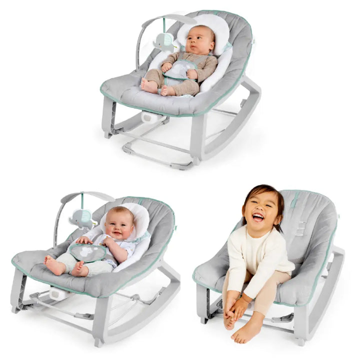 Ingenuity Keep Cozy 3-in-1 Grow with Me Baby Bouncer, Rocker &amp; Toddler Seat with Vibrations, Weaver, 0 - 30 months