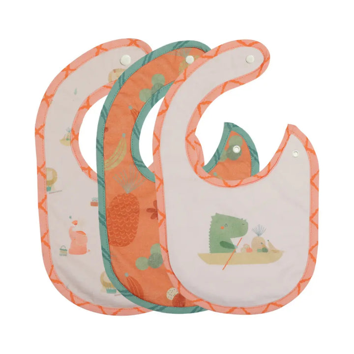 Abracadabra Cotton Jersey Newborn Bib Set (Pack of 3) - Hippo &amp; Me - 0-12 Months