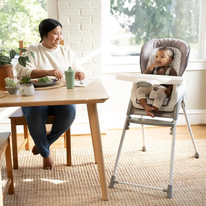 Ingenuity Trio Foldaway 6-in-1 High Chair with Booster Seat, Toddler Chair &amp; Foldable Space-Saving Design - Quill