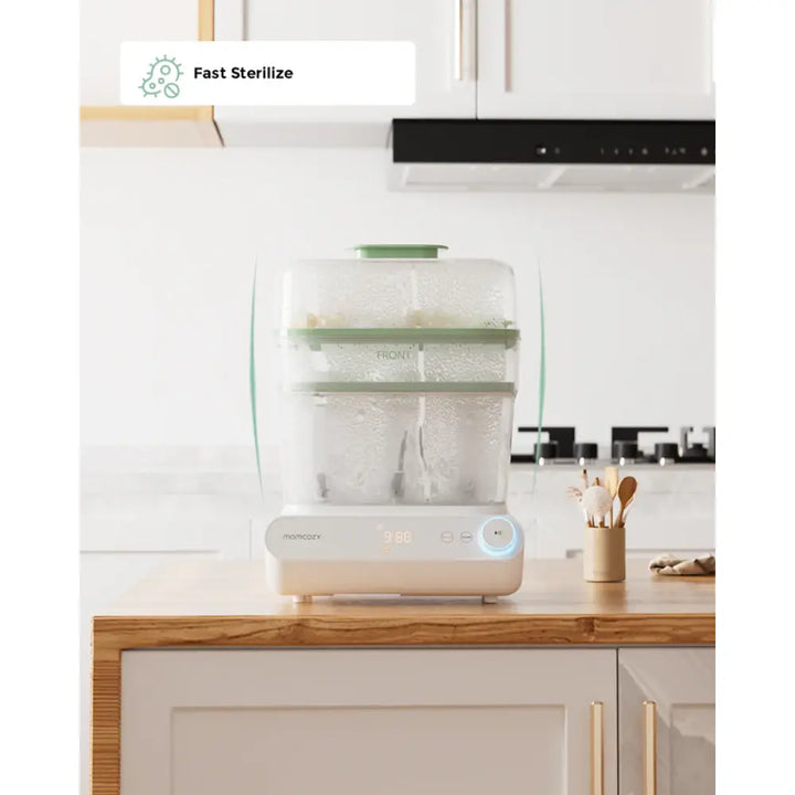 Momcozy Sterilizers &amp; Warmer 3 Layers Large Bottle Sterilizer and Dryer White