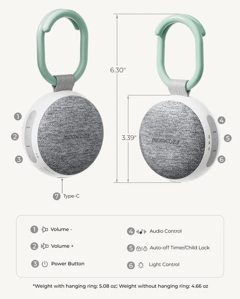 Momcozy Portable Sound Machine One Size Green