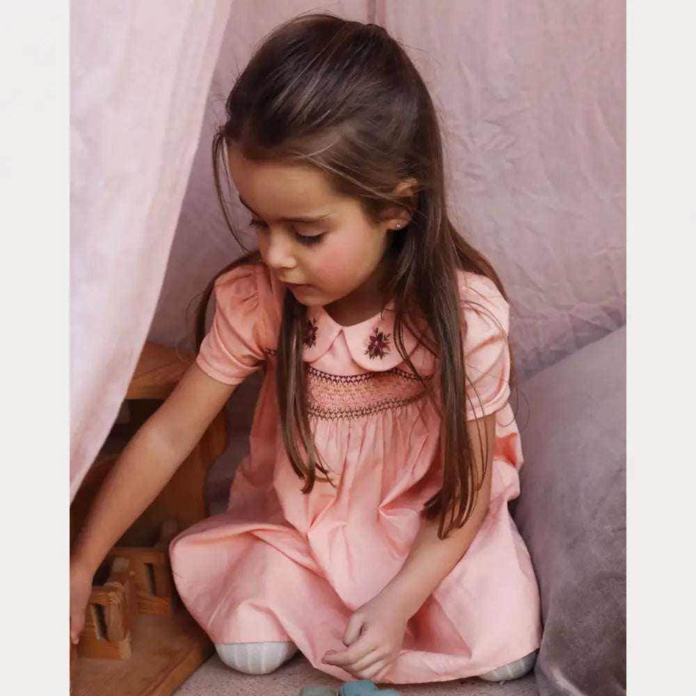Early Sunday Erika Dress For Girls - Blush Pink
