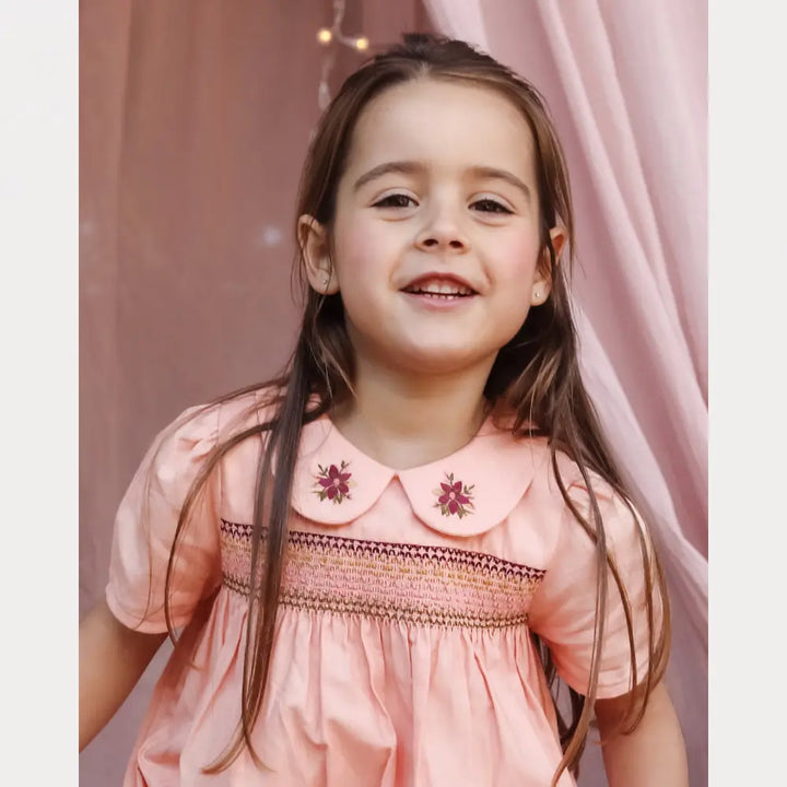 Early Sunday Erika Dress For Girls - Blush Pink