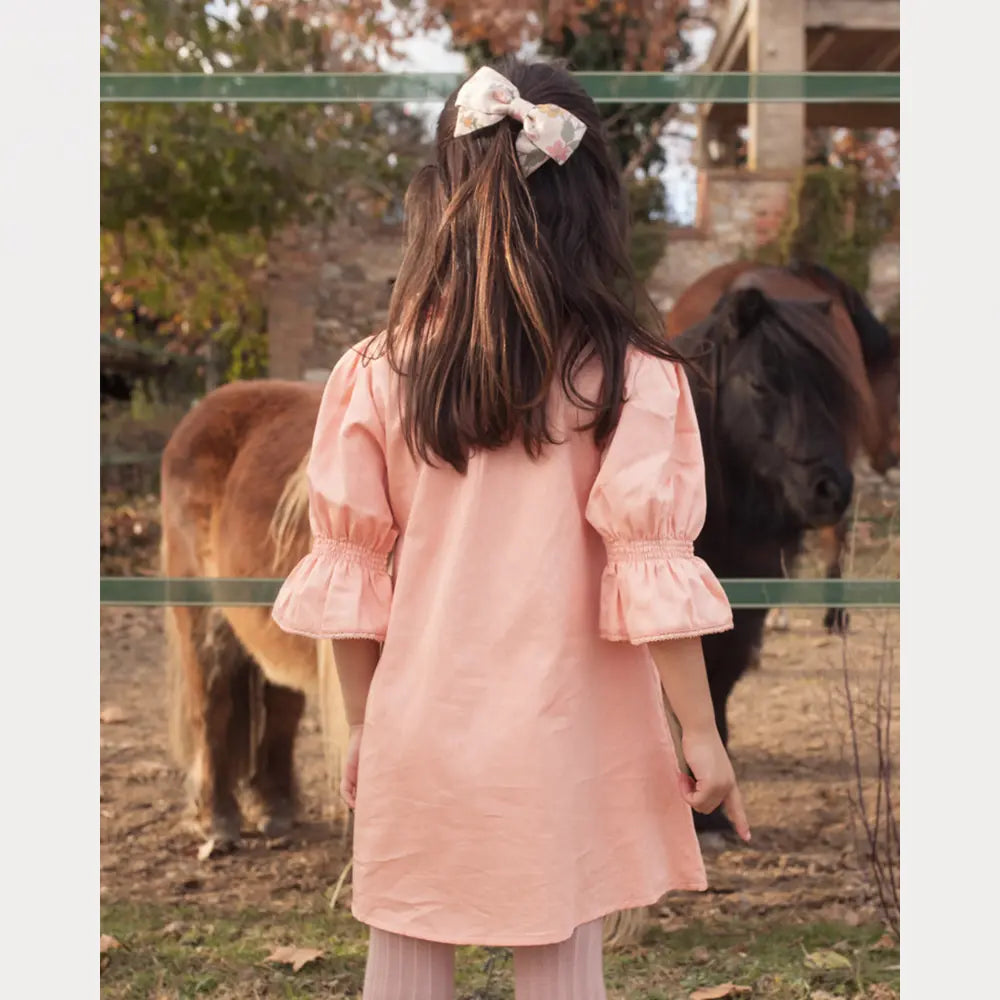 Early Sunday Julie Dress For Girls - Blush Pink
