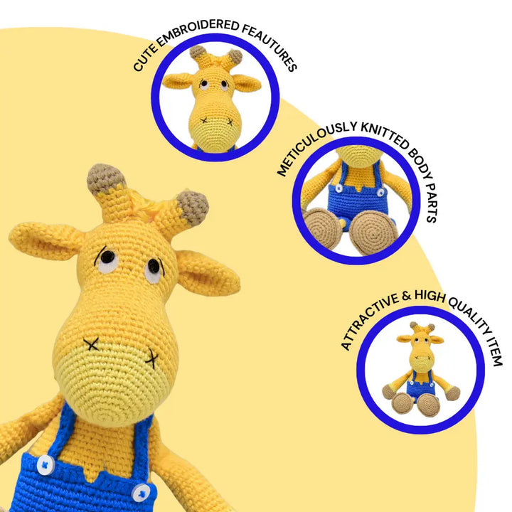 Happy Threads Soft &amp; Cuddly Crochet Giraffe – Alex the Handmade Companion