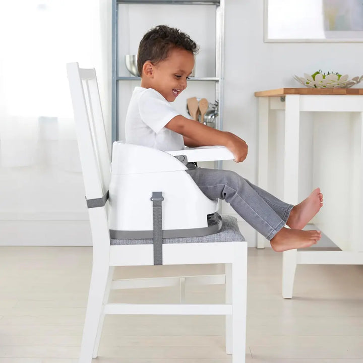 Ingenuity Baby Base 2-in-1 Booster Seat with Removable Tray &amp; Toddler Seat Conversion, Designed for Feeding &amp; Playtime, 6 - 36 months, Mist