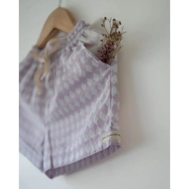 Love The World Today Shared Secrets Co-Ord In Lilac Rhombus For Boys