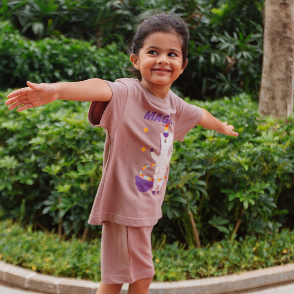 Dulaar Tee &amp; Shorts Co-ord Set - Uma the Unicorn