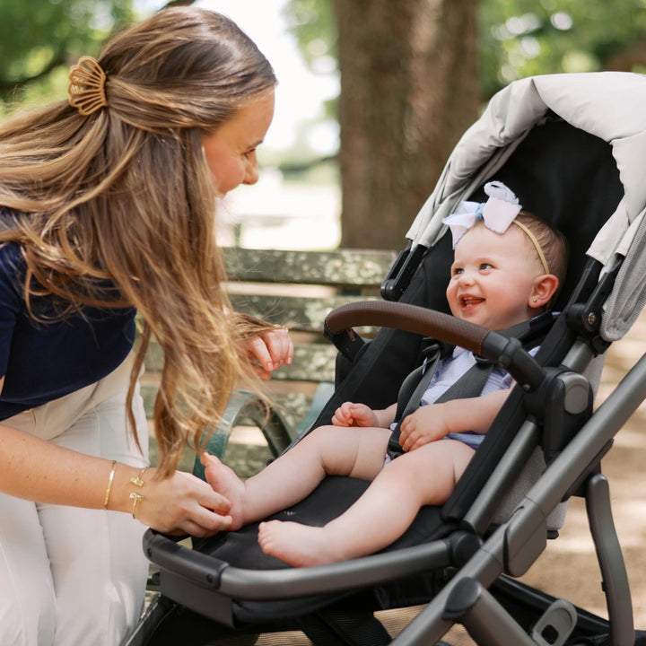 UPPAbaby Vista V3 Reversible Seat Stroller, Flat Recline, Multiple Seat Configurations, Converts to Sibling Stroller, Includes Insect Net and Rain Cover, up to 4 Years - Ada/Sandstone
