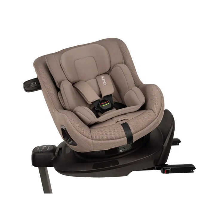 Nuna PRUU Aire Infant Car Seat|Convertible (Forward &amp; Rear Facing)|360 Degrees Rotation with Base|Retractabe Sun Canopy|Moisture Absorbing Airy Mesh|5 Positions Recline In Both Mode|For 0 to 4Y|Upto 19 Kg - Cedar