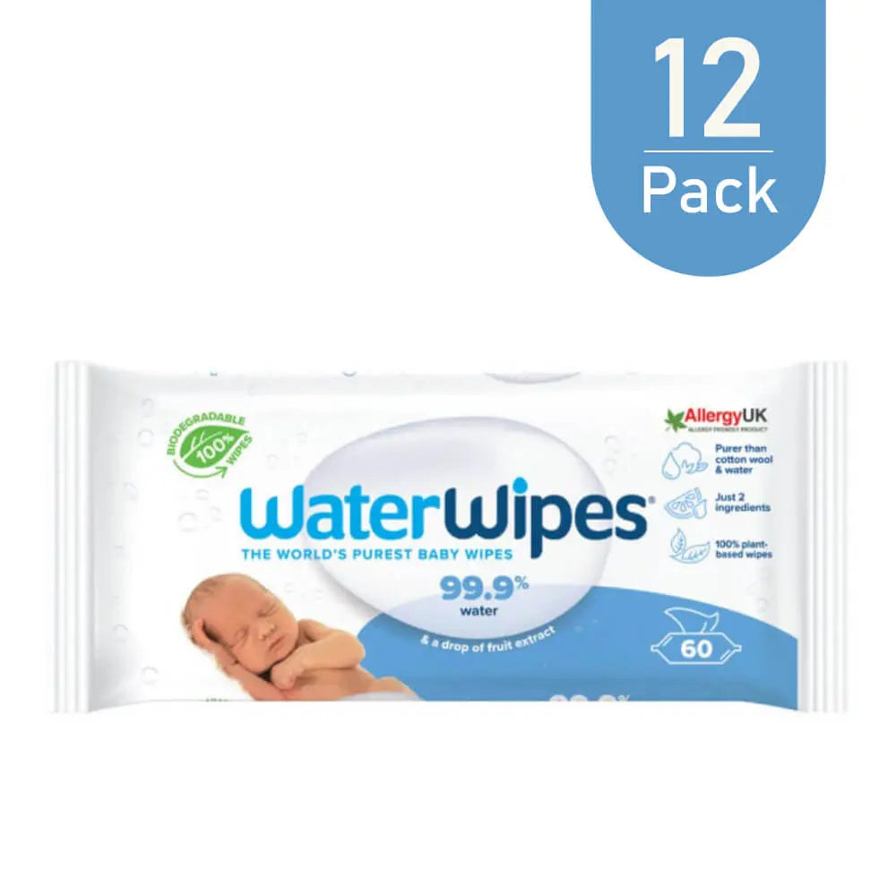 WaterWipes World’s Purest Baby Wipes – Pack of 12