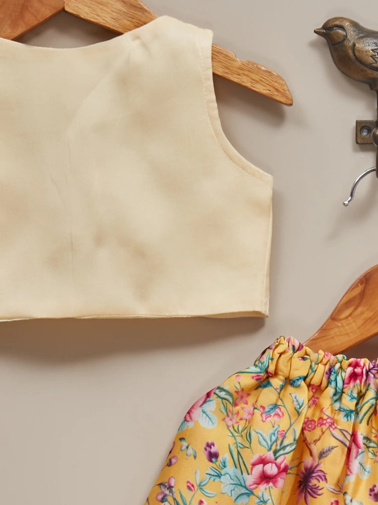 Liz Jacob Girls | Pure Mulberry-Silk Ethnicwear | Haldi